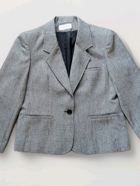 Evan Picone Jackets & Blazers - Vintage Evan‑Picone Blazer Jacket SZ 10 USA Union Made 80s 90s Houndstooth ILGWU